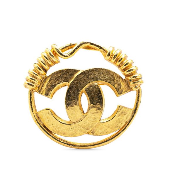 CHANEL Green Coco Mark Brooch - Picture 1 of 3